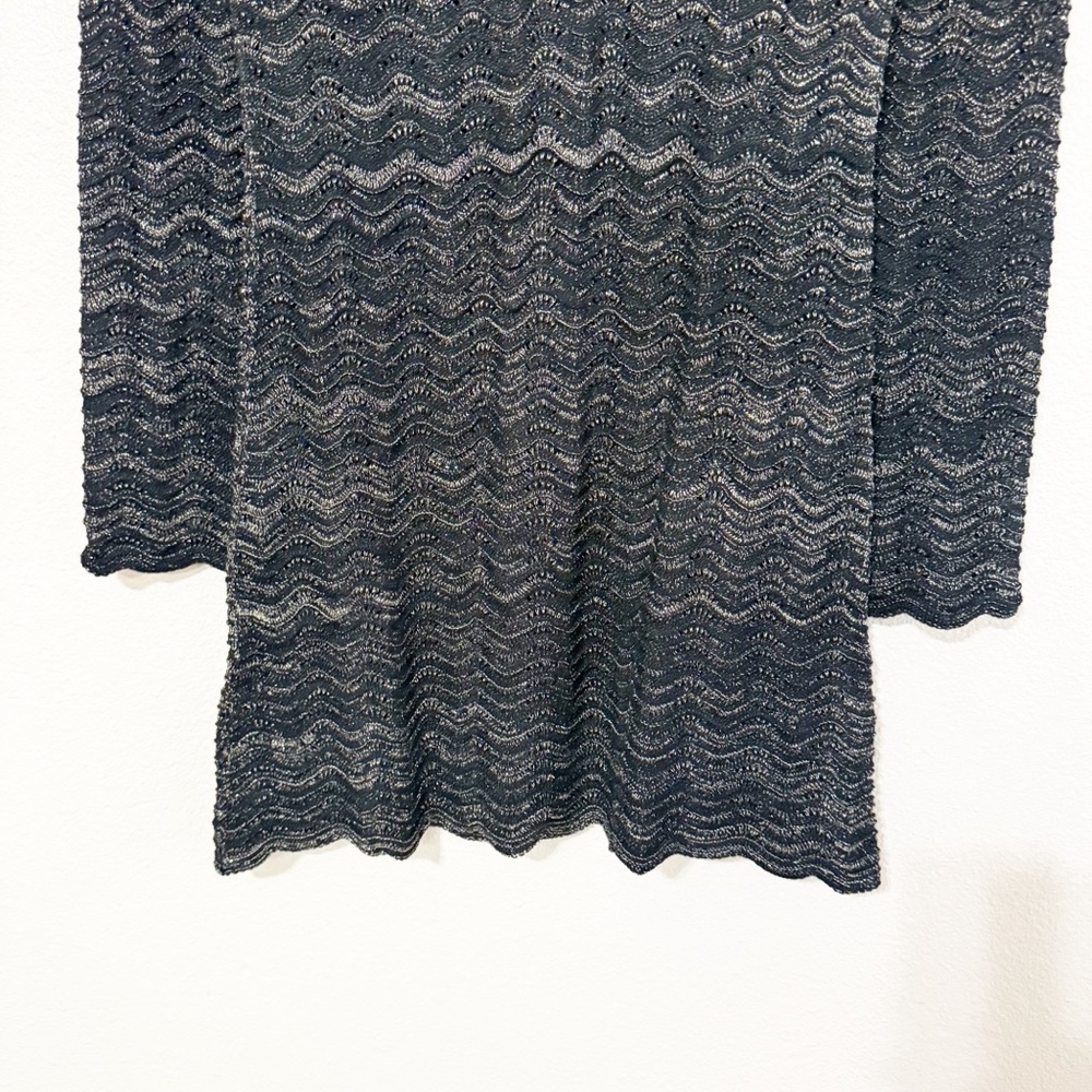 NWT Capittana Ella Mini Star Black Metallic Gold Black Coverup Dress Size M/L - Picture 10 of 10